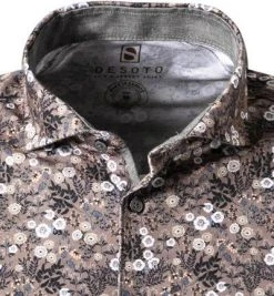DESOTO Hemd New Hai 48107-3/827 Jersey, Braun gemustert, Braun 7 DESOTO Hemd New Hai 48107-3/827 Jersey, Braun gemustert, Braun -hemdenverkauf 377395 norm2