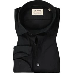 FIL NOIR Hemd Angelo 60002/09 Shaped Fit, Baumwolle CO2-Neutral, Schwarz