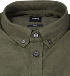 BOSS Hemd Mabsoot 50462815/308 Slim Fit, Baumwolle, Jägergrün meliert, Jägergrün -hemdenverkauf 377562 norm2