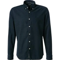 Marc O'Polo Hemd 129 7233 42180/896 Regular Fit, Bio Baumwolle, Nachtblau