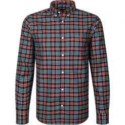 Gant Hemd 3016970/805 Regular Fit, Baumwolle, Dunkelblau-orange kariert, Dunkelorange