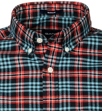 Gant Hemd 3016970/805 Regular Fit, Baumwolle, Dunkelblau-orange kariert, Dunkelorange 3 Gant Hemd 3016970/805 Regular Fit, Baumwolle, Dunkelblau-orange kariert, Dunkelorange – Bild 3