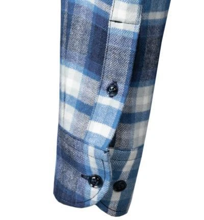 Daniel Hechter Hemd 60350/112601/650 Regular Fit, Flanell, Kornblumenblau kariert, Kornblumen 4 Daniel Hechter Hemd 60350/112601/650 Regular Fit, Flanell, Kornblumenblau kariert, Kornblumen – Bild 4