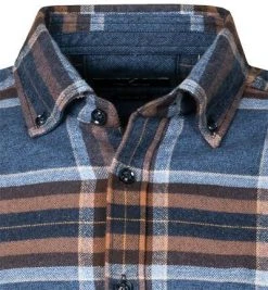 Daniel Hechter Hemd 60350/112602/680 Regular Fit, Flanell, Navy-haselnuss kariert, Navy -hemdenverkauf 377749 norm2