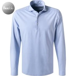 OLYMP Level Five Body Fit 2050/84/11 Hemd, Jersey geruchshemmend, Bleu