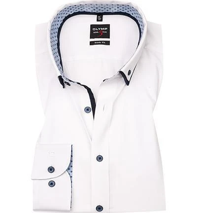 OLYMP Level Five Body Fit 2152/84/00 Hemd, Baumwolle, Weiß 2 OLYMP Level Five Body Fit 2152/84/00 Hemd, Baumwolle, Weiß – Bild 2