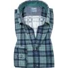 OLYMP Casual Modern Fit 4070/84/45 Hemd, Cord, Grün-blau kariert, Grün-blau
