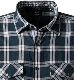 Strellson Hemd Cedric 30028357/440 Baumwolle, Petrolgrün kariert, Petrolgrün-hellblau -hemdenverkauf 377790 norm2