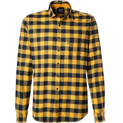 OLYMP Casual Modern Fit 4072/84/51 Hemd, Baumwolle, Gelb-blau kariert, Gelb