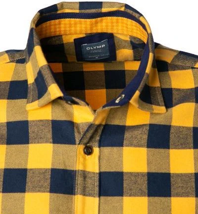 OLYMP Casual Modern Fit 4072/84/51 Hemd, Baumwolle, Gelb-blau kariert, Gelb 3 OLYMP Casual Modern Fit 4072/84/51 Hemd, Baumwolle, Gelb-blau kariert, Gelb – Bild 3