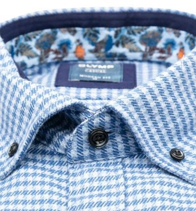 OLYMP Casual Modern Fit 4074/84/11 Hemd, Bio Baumwolle, Bleu gemustert, Bleu 3 OLYMP Casual Modern Fit 4074/84/11 Hemd, Bio Baumwolle, Bleu gemustert, Bleu – Bild 3