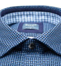 OLYMP Casual Modern Fit 4080/84/15 Hemd, Bio Baumwolle, Blau gemustert, Blau -hemdenverkauf 377799 norm2