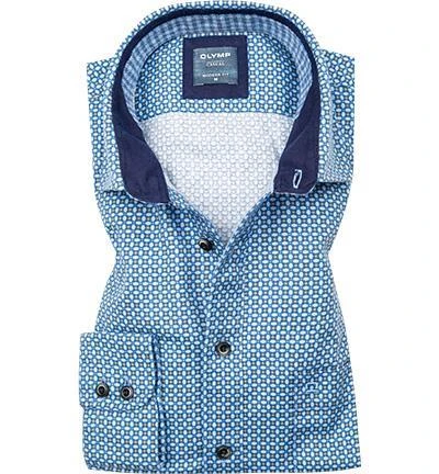OLYMP Casual Modern Fit 4080/84/28 Hemd, Bio Baumwolle, Hellblau gemustert, Hellblau-braun 2 OLYMP Casual Modern Fit 4080/84/28 Hemd, Bio Baumwolle, Hellblau gemustert, Hellblau-braun – Bild 2