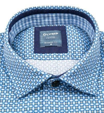 OLYMP Casual Modern Fit 4080/84/28 Hemd, Bio Baumwolle, Hellblau gemustert, Hellblau-braun 3 OLYMP Casual Modern Fit 4080/84/28 Hemd, Bio Baumwolle, Hellblau gemustert, Hellblau-braun – Bild 3
