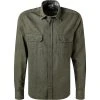 camel active Hemd 409131/6S07/93 Overshirt, Regular Fit, Baumwolle, Olivgrün meliert, Oliv