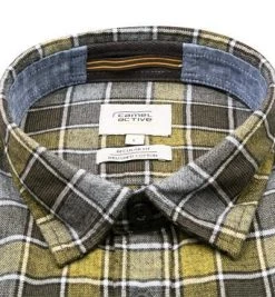 camel active Hemd 409131/6S31/93 Regular Fit, Baumwolle, Olivgrün-grau kariert, Oliv-grau -hemdenverkauf 377830 norm2