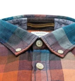 camel active Hemd 409111/6S21/94 Regular Fit, Baumwolle, Multicolour kariert, Rotorange-braun -hemdenverkauf 377839 norm2