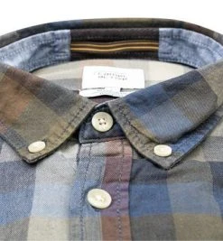 camel active Hemd 409111/6S21/93 Regular Fit, Baumwolle, Olivgrün-blau kariert, Oliv-braun-blau -hemdenverkauf 377840 norm2