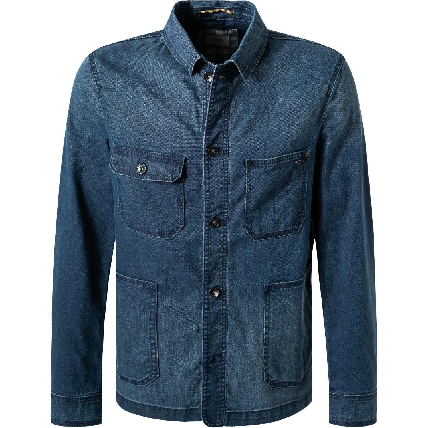 camel active Overshirt 442930/6815/46 Regular Fit, Baumwolle, Indigo meliert, Indigo 1 camel active Overshirt 442930/6815/46 Regular Fit, Baumwolle, Indigo meliert, Indigo