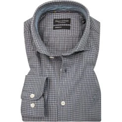Marc O'Polo Hemd 129 7223 42168/C80 Shaped Fit, Baumwolle, Blau kariert, Blau