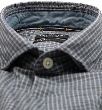 Marc O'Polo Hemd 129 7223 42168/C80 Shaped Fit, Baumwolle, Blau kariert, Blau 3 Marc O'Polo Hemd 129 7223 42168/C80 Shaped Fit, Baumwolle, Blau kariert, Blau – Bild 3