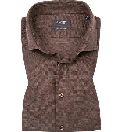 OLYMP Signature Tailored Fit 8501/84/28 Hemd, Baumwolle, Braun 2 OLYMP Signature Tailored Fit 8501/84/28 Hemd, Baumwolle, Braun – Bild 2
