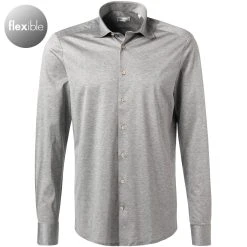 Stenströms Hemd 840000/8270/310 Jersey, Silbergrau meliert, Silber