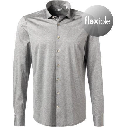 Stenströms Hemd 840000/8270/310 Jersey, Silbergrau meliert, Silber 2 Stenströms Hemd 840000/8270/310 Jersey, Silbergrau meliert, Silber – Bild 2