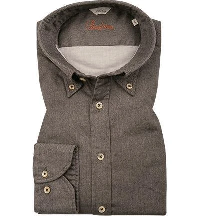 Stenströms Hemd 675261/8280/290 Fitted body, Baumwolle, Braun meliert, Braun 2 Stenströms Hemd 675261/8280/290 Fitted body, Baumwolle, Braun meliert, Braun – Bild 2