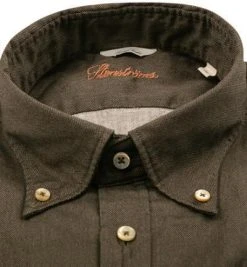 Stenströms Hemd 675261/8280/480 Fitted body, Baumwolle, Dunkelgrün meliert, Dunkelgrün -hemdenverkauf 378067 norm2