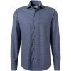 Stenströms Hemd 612501/8220/173 Fitted Body, Flanell, Indigo gemustert, Indigo