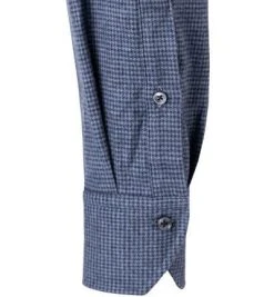 Stenströms Hemd 612501/8220/173 Fitted Body, Flanell, Indigo gemustert, Indigo -hemdenverkauf 378079 norm3