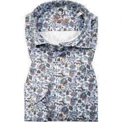 Stenströms Hemd 675921/8281/111 Fitted body, Baumwolle, Blau gemustert, Blau