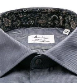 Stenströms Hemd 684751/8244/170 Fitted body, Baumwolle, Graublau , Graublau -hemdenverkauf 378093 norm2