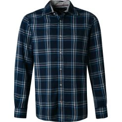 Tommy Hilfiger Hemd MW0MW20588/0MT Regular Fit, Baumwolle, Blau kariert, Blau