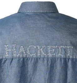 HACKETT Hemd HM308875/561 Classic Fit, Baumwolle, Indigo -hemdenverkauf 378209 norm6