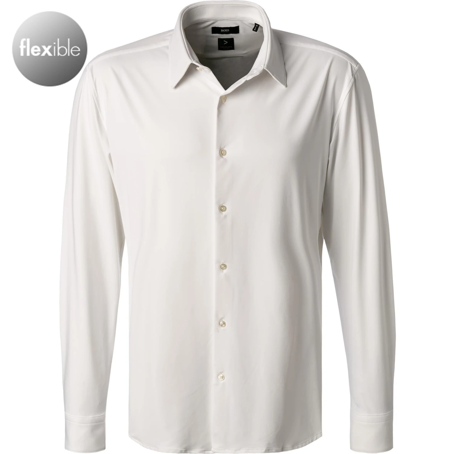 BOSS Hemd Hank 50459929/100 Slim Fit, Funktionsmaterial, Weiß 1 BOSS Hemd Hank 50459929/100 Slim Fit, Funktionsmaterial, Weiß