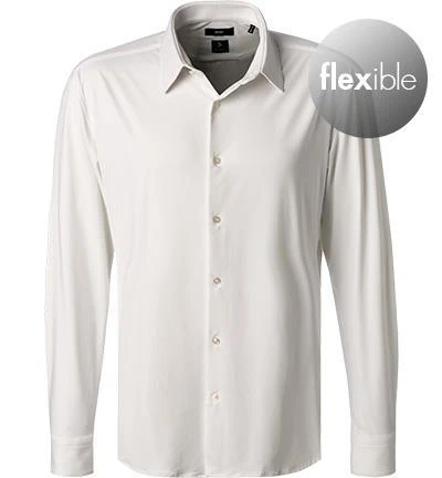 BOSS Hemd Hank 50459929/100 Slim Fit, Funktionsmaterial, Weiß 2 BOSS Hemd Hank 50459929/100 Slim Fit, Funktionsmaterial, Weiß – Bild 2