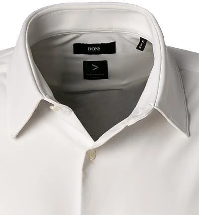 BOSS Hemd Hank 50459929/100 Slim Fit, Funktionsmaterial, Weiß 3 BOSS Hemd Hank 50459929/100 Slim Fit, Funktionsmaterial, Weiß – Bild 3