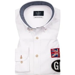 HACKETT Hemd HM308876/800 Slim Fit, Baumwolle, Weiß