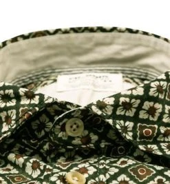 FIL NOIR Hemd Treviso 51587/85 Shaped Fit, Baumwolle CO2-Neutral, Grün gemustert , Grün -hemdenverkauf 378239 norm2