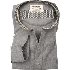 FIL NOIR Hemd Ancona 51582/04 Shaped Fit, Flanell CO2-Neutral, Grau meliert, Grau