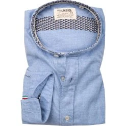 FIL NOIR Hemd Ancona 51582/62 Shaped Fit, Flanell CO2-Neutral, Hellblau meliert, Hellblau