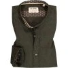 FIL NOIR Hemd Ancona 51582/85 Shaped Fit, Flanell CO2-Neutral, Dunkelgrün meliert, Grün