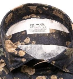 FIL NOIR Hemd Treviso 51596/20 Shaped Fit, Baumwolle CO2-Neutral, Beige-blau gemustert, Beige -hemdenverkauf 378251 norm2