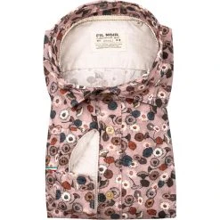 FIL NOIR Hemd Treviso 51580/48 Shaped Fit, Baumwolle CO2-Neutral, Burgundy gemustert, Burgundy