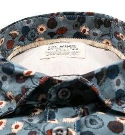 FIL NOIR Hemd Treviso 51580/67 Shaped Fit, Baumwolle CO2-Neutral, Blau gemustert, Blau -hemdenverkauf 378253 norm2