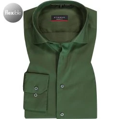 ETERNA Hemd 3377/X18K/45 Modern Fit, Mikrofaser atmungsaktiv, Jägergrün