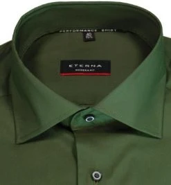 ETERNA Hemd 3377/X18K/45 Modern Fit, Mikrofaser atmungsaktiv, Jägergrün -hemdenverkauf 378271 norm2
