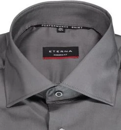 ETERNA Hemd 3377/X18K/35 Modern Fit, Mikrofaser atmungsaktiv, Asphaltgrau -hemdenverkauf 378284 norm2